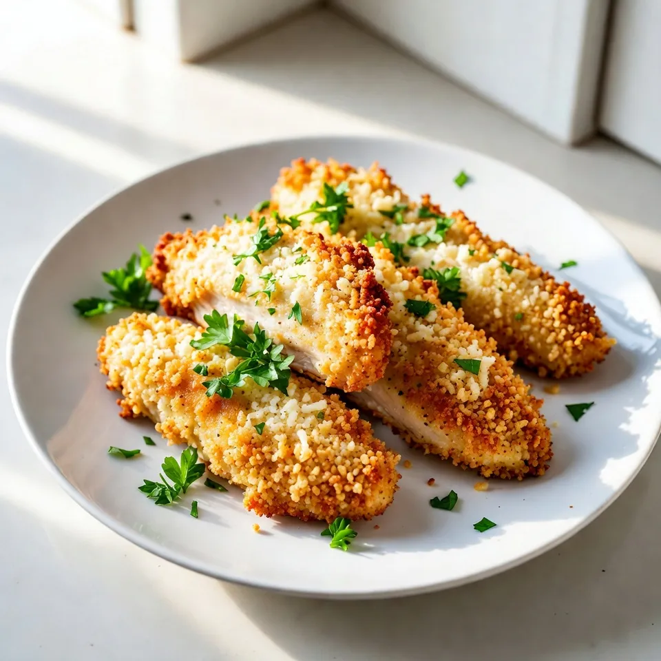 Parmesan Crusted Chicken Tenders Crispy and Juicy Dish