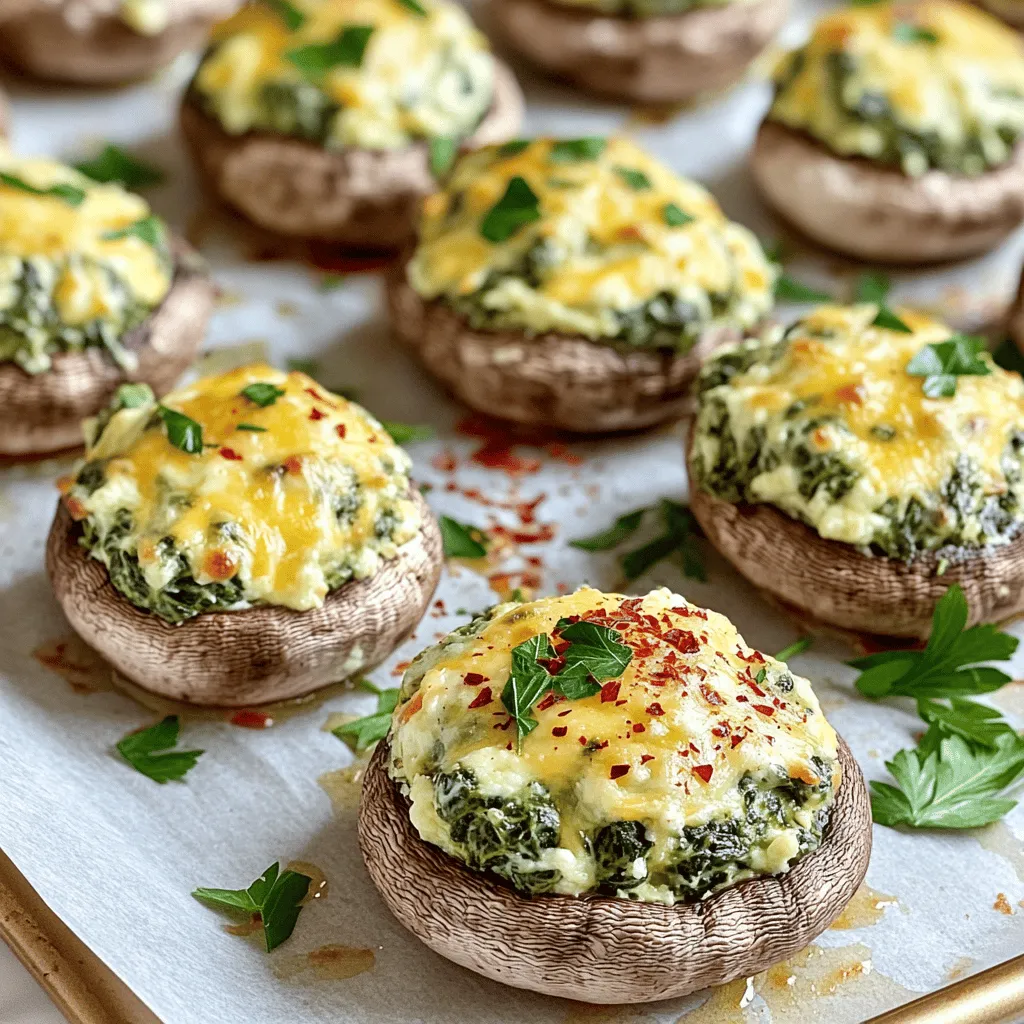 Cheesy Spinach Stuffed Mushrooms Flavorful and Easy Dish