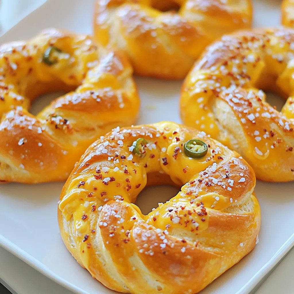 Cheddar Jalapeno Soft Pretzels Deliciously Easy Recipe