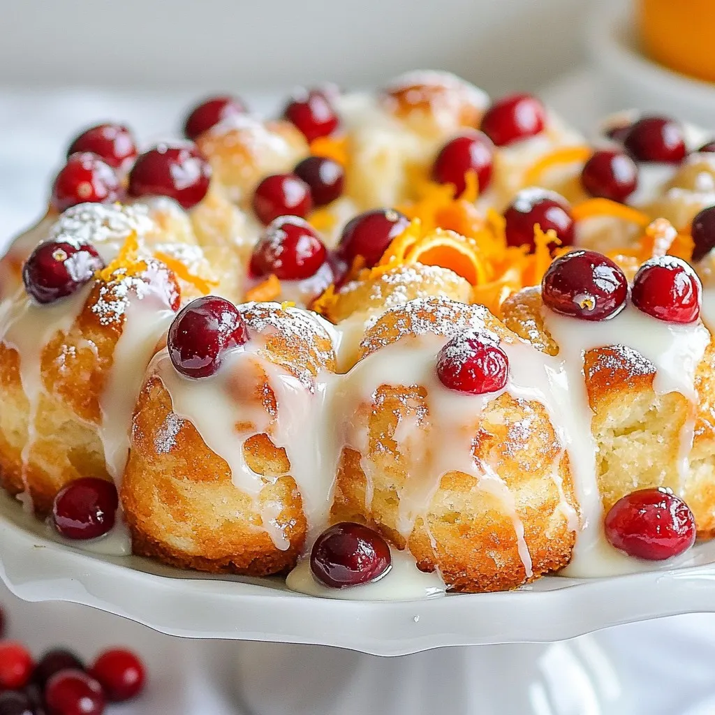 Cranberry Orange Monkey Bread Festive Holiday Treat