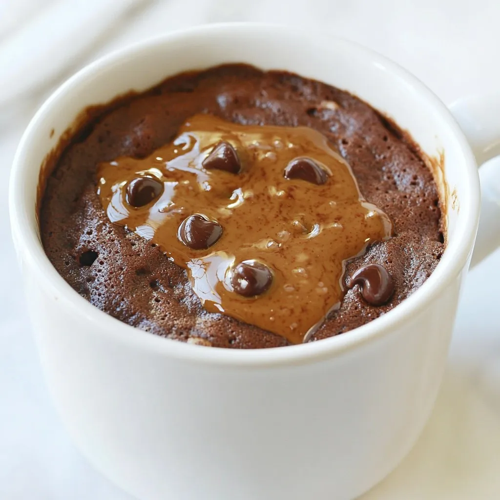 Chocolate Peanut Butter Mug Cake Quick and Easy Treat