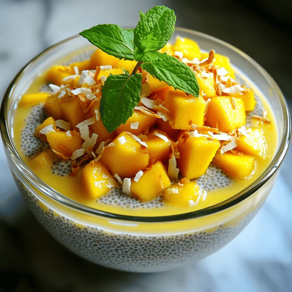 Mango Coconut Chia Pudding Delightful Sweet Treat