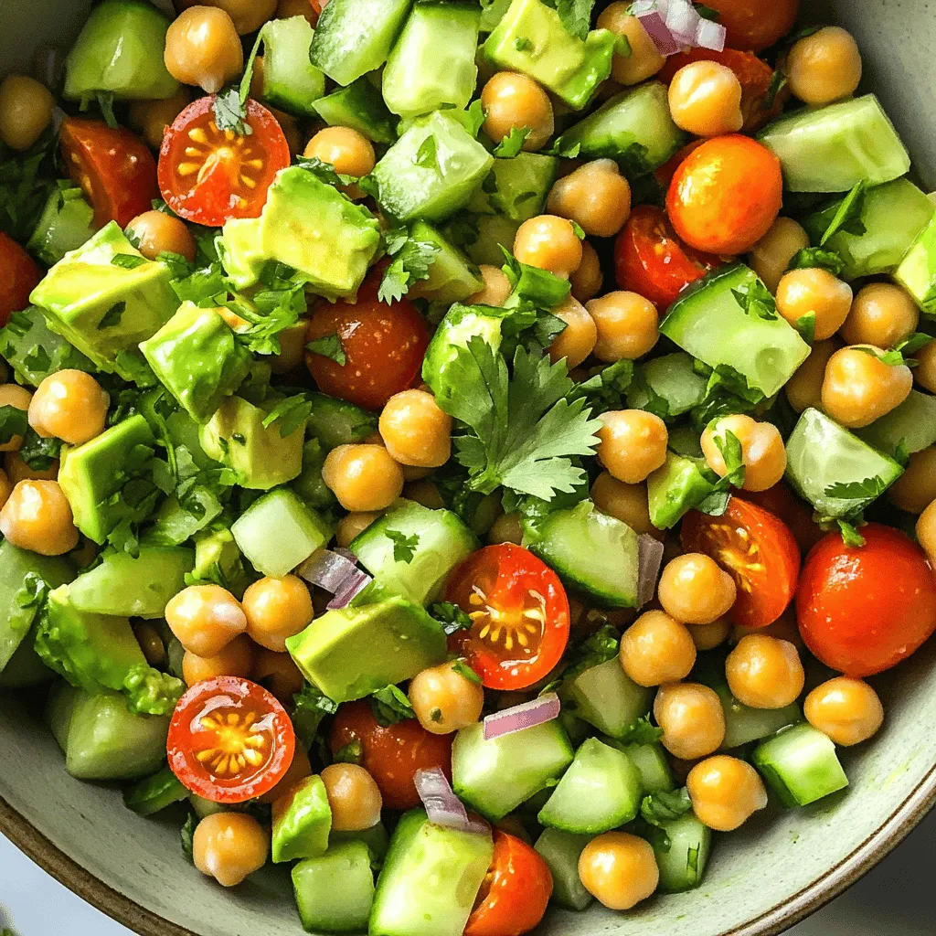 Avocado Chickpea Salad Fresh and Tasty Delight