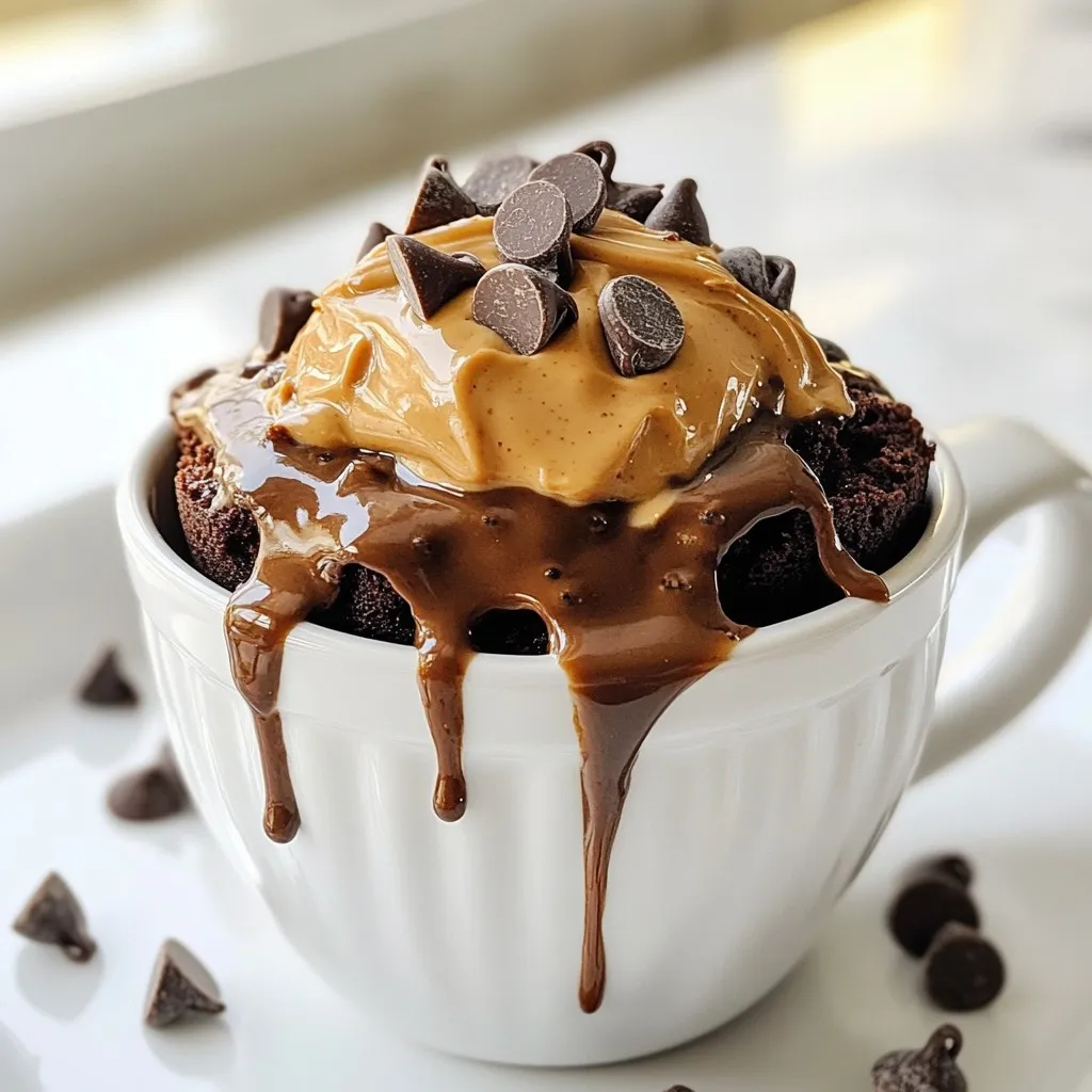 Chocolate Peanut Butter Mug Cake Quick and Easy Recipe