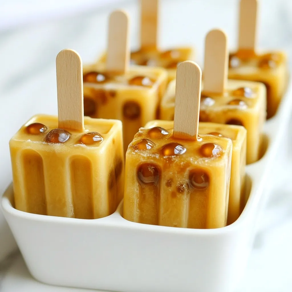 Brown Sugar Boba Milk Tea Popsicles Delightful Treat
