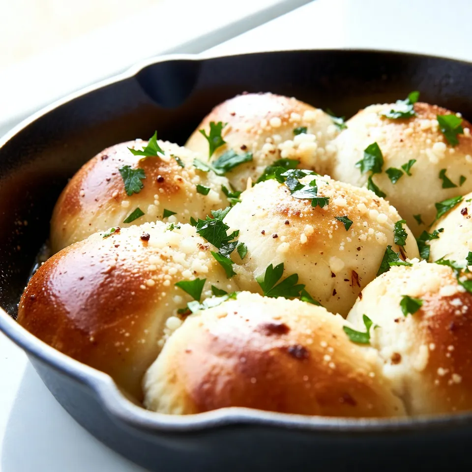 Garlic Parmesan Skillet Rolls Easy and Flavorful Treat