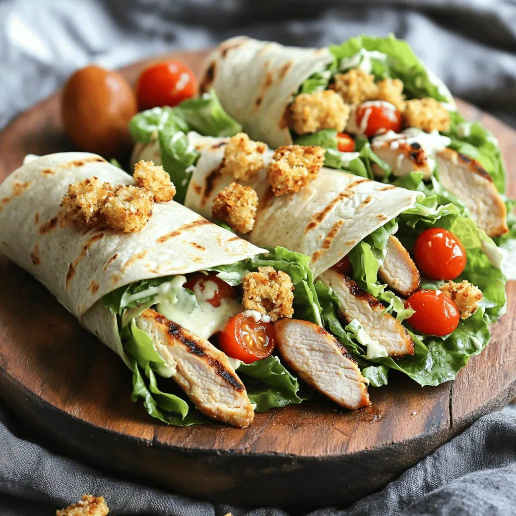 Crunchy Chicken Caesar Wraps Easy and Flavorful Meal