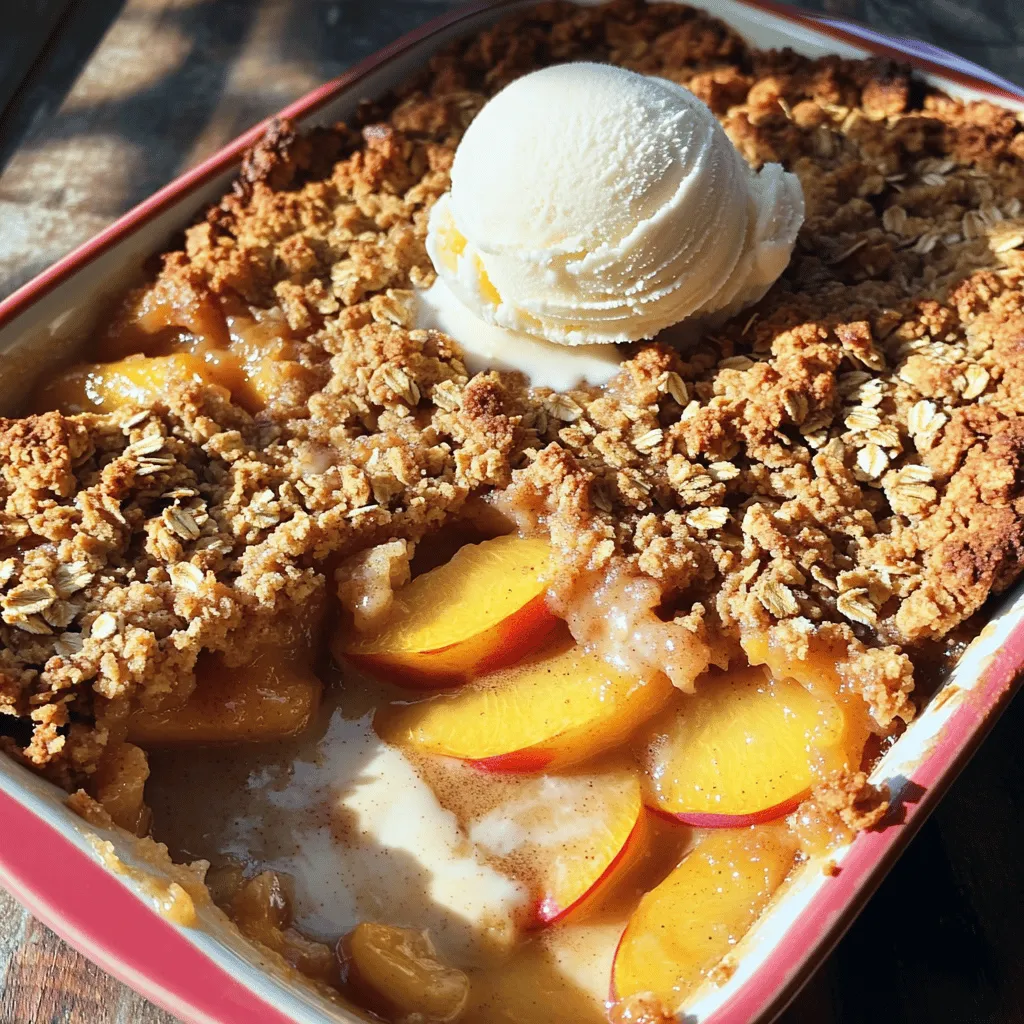 Peach Crisp with Oat Topping Simple Dessert Recipe