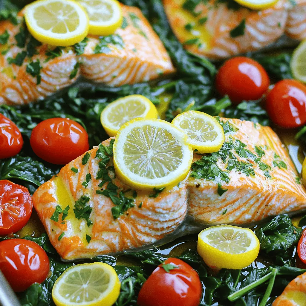 One Pan Lemon Garlic Salmon Quick and Easy Recipe