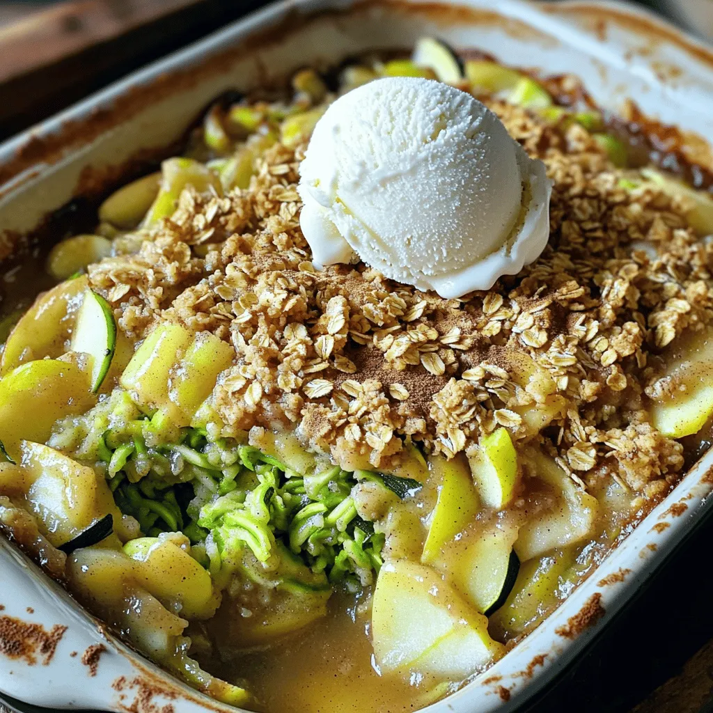 Zucchini Apple Crumble Tasty and Easy Dessert Recipe