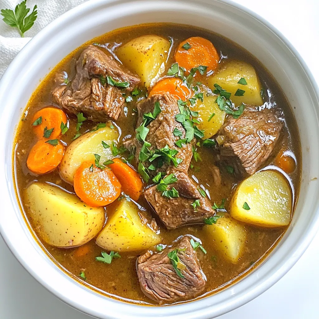 Slow Cooker Rustic Beef Stew Flavorful Comfort Meal