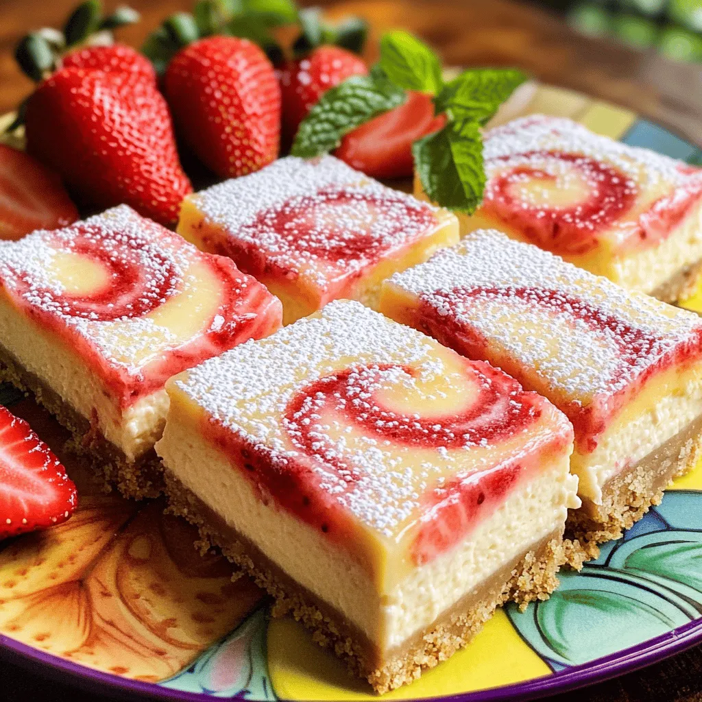 Strawberry Lemon Cheesecake Bars Delightful Dessert Treat
