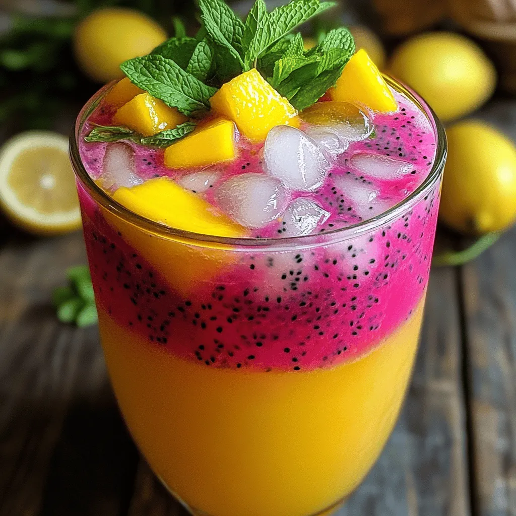 Mango Dragonfruit Lemonade Refreshing Summer Treat
