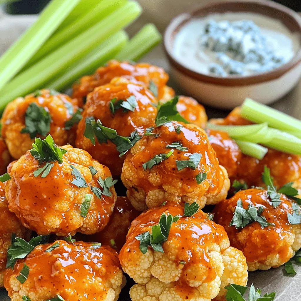 Buffalo Cauliflower Bites Crispy and Flavorful Snack