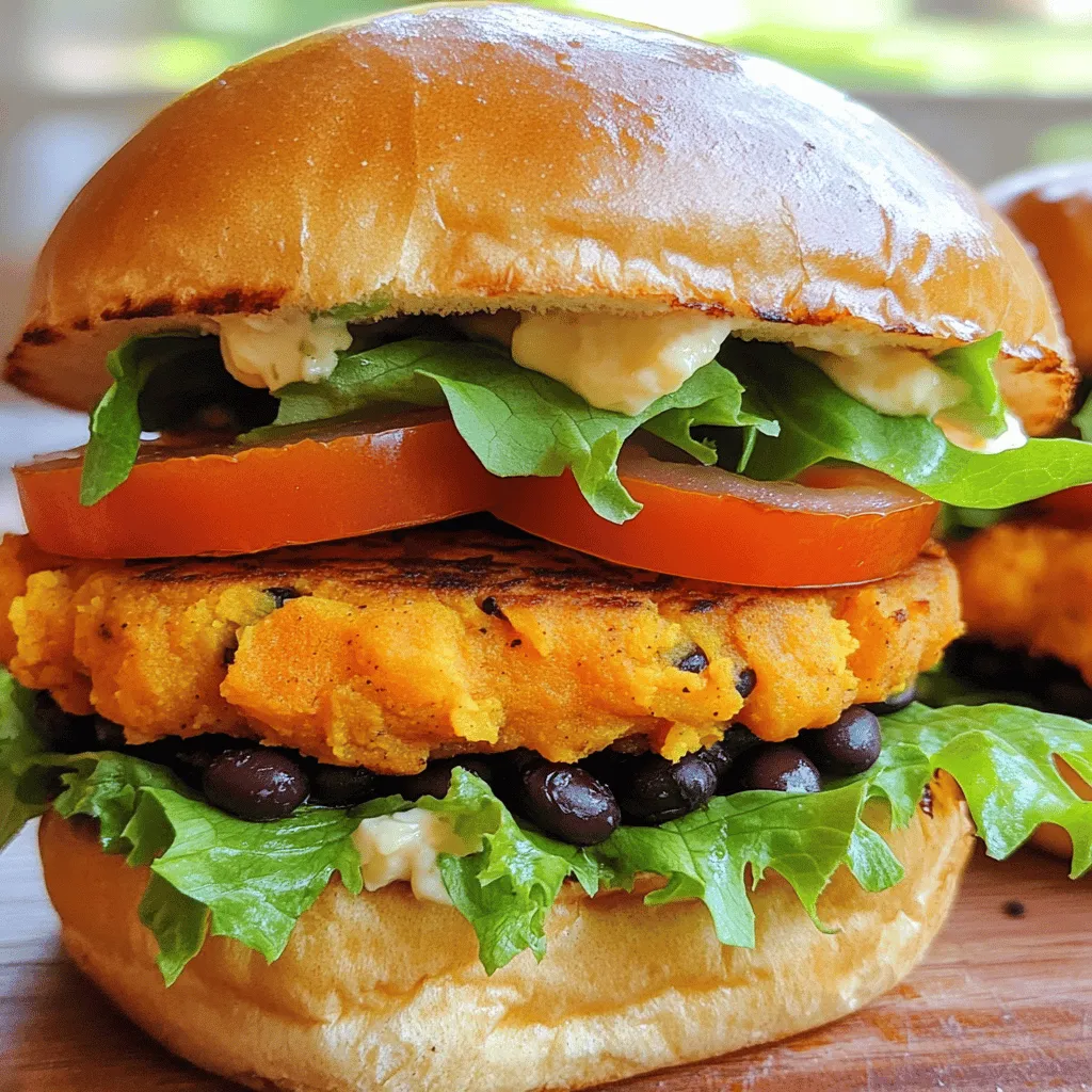 Savory Sweet Potato Black Bean Burgers Recipe