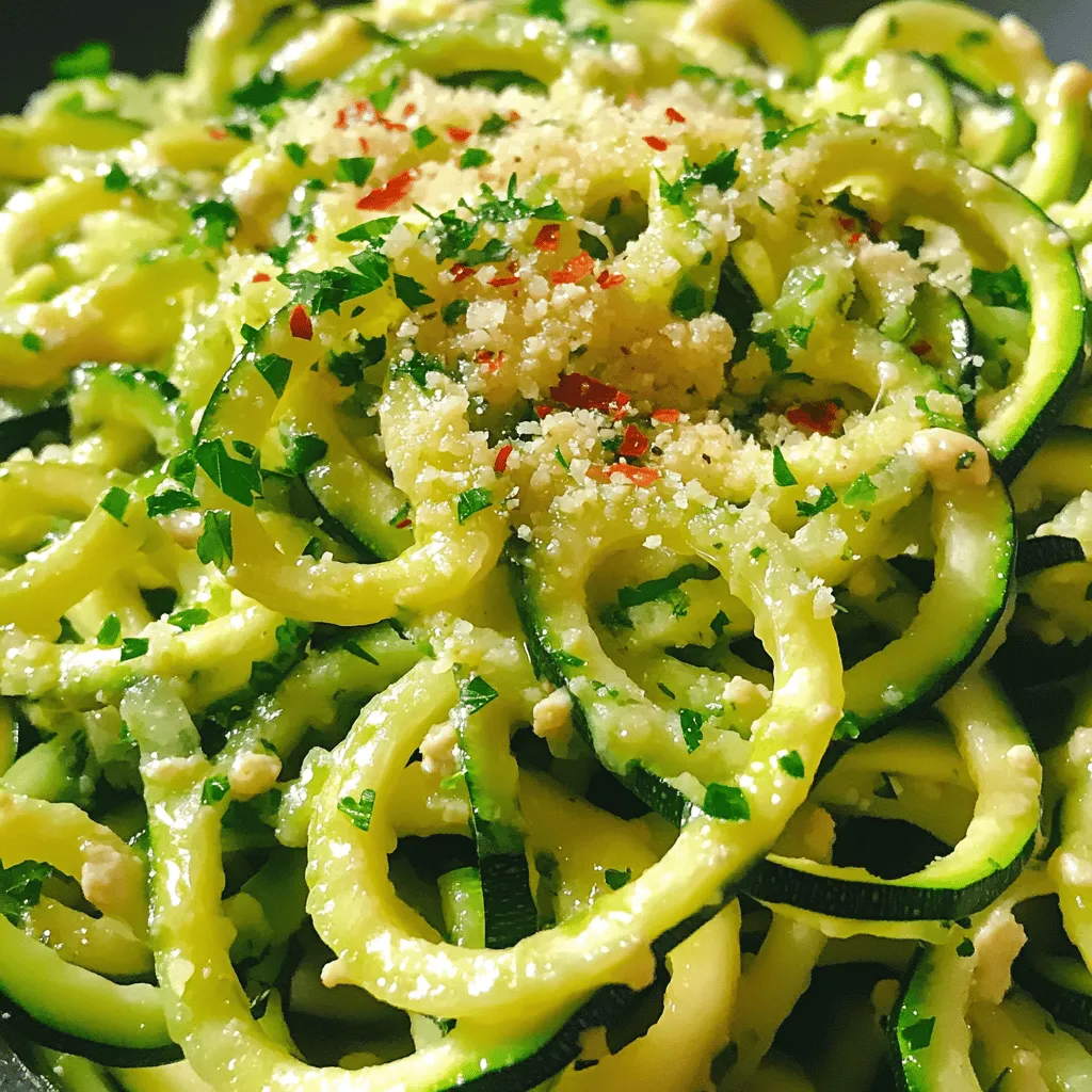 Garlic Parmesan Zoodles Flavorful and Easy Dinner Dish