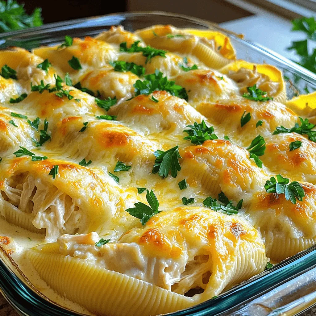 Chicken Alfredo Stuffed Shells Tasty and Comforting Dish