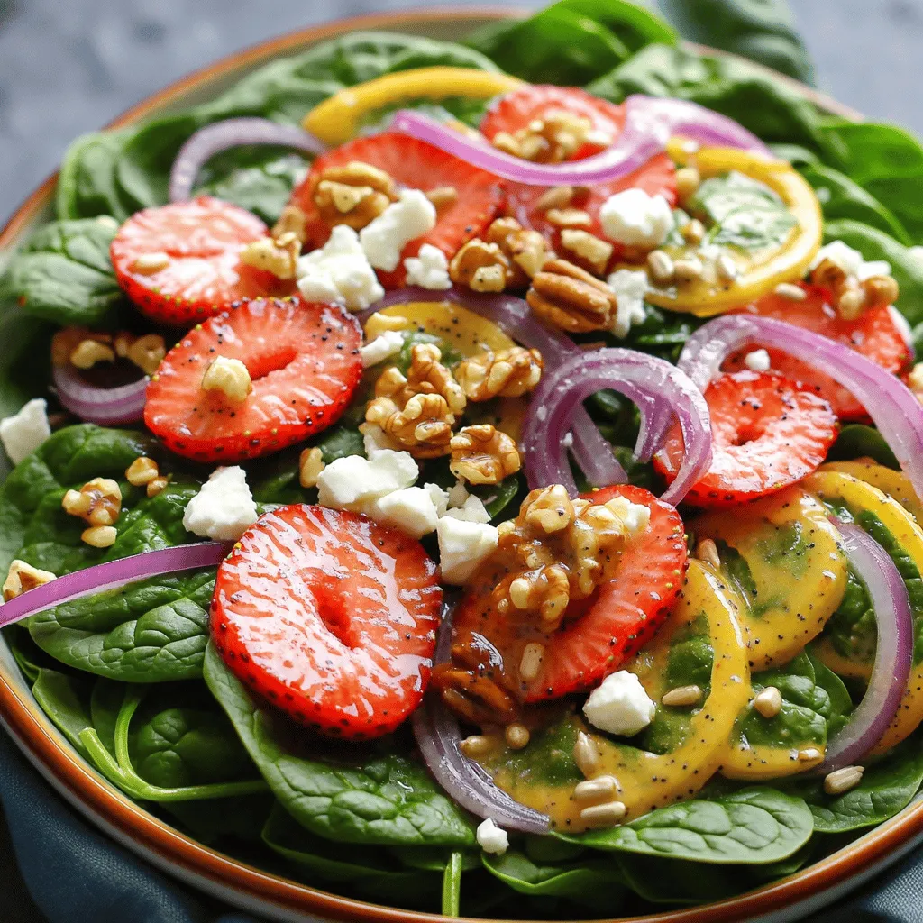 Strawberry Spinach Salad with Poppyseed Dressing Recipe