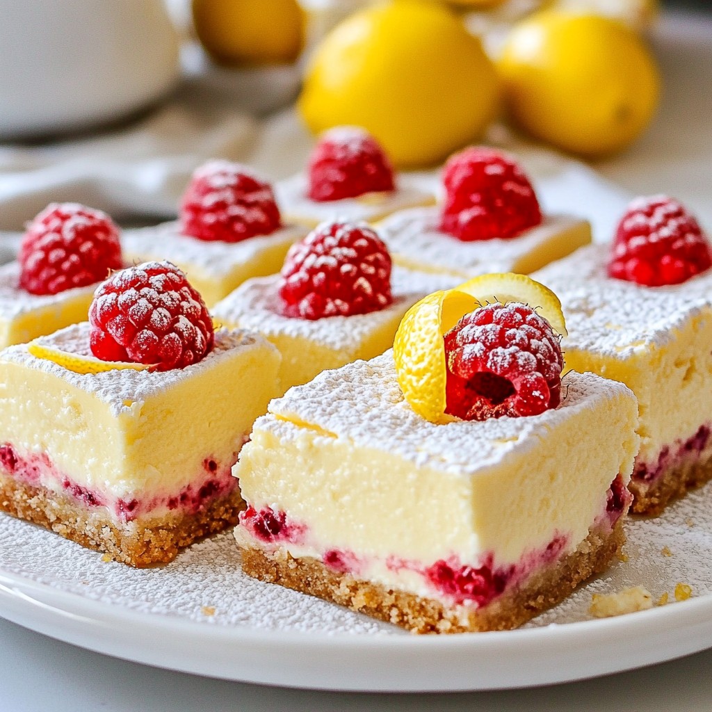 Lemon Raspberry Cheesecake Bars Refreshing Dessert Delight
