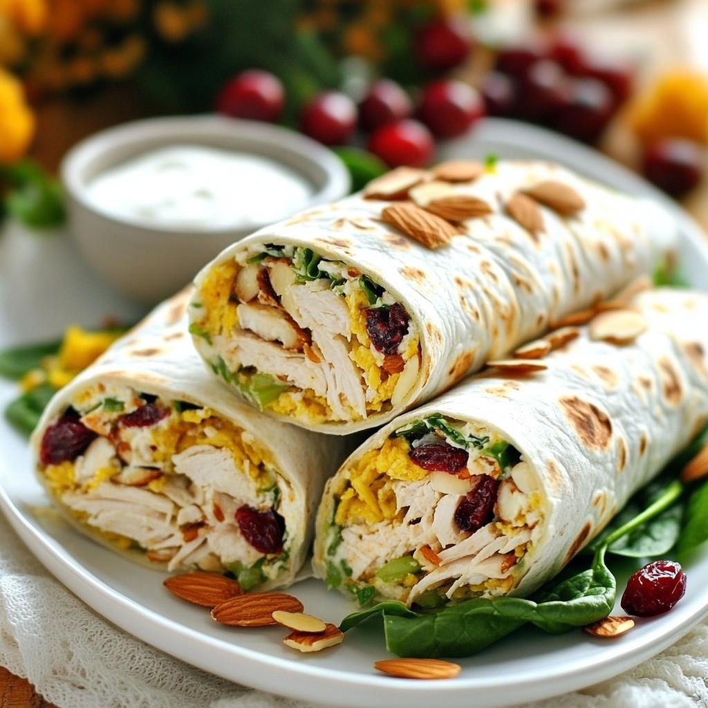 Cranberry Almond Chicken Wraps Flavorful and Fresh Meal