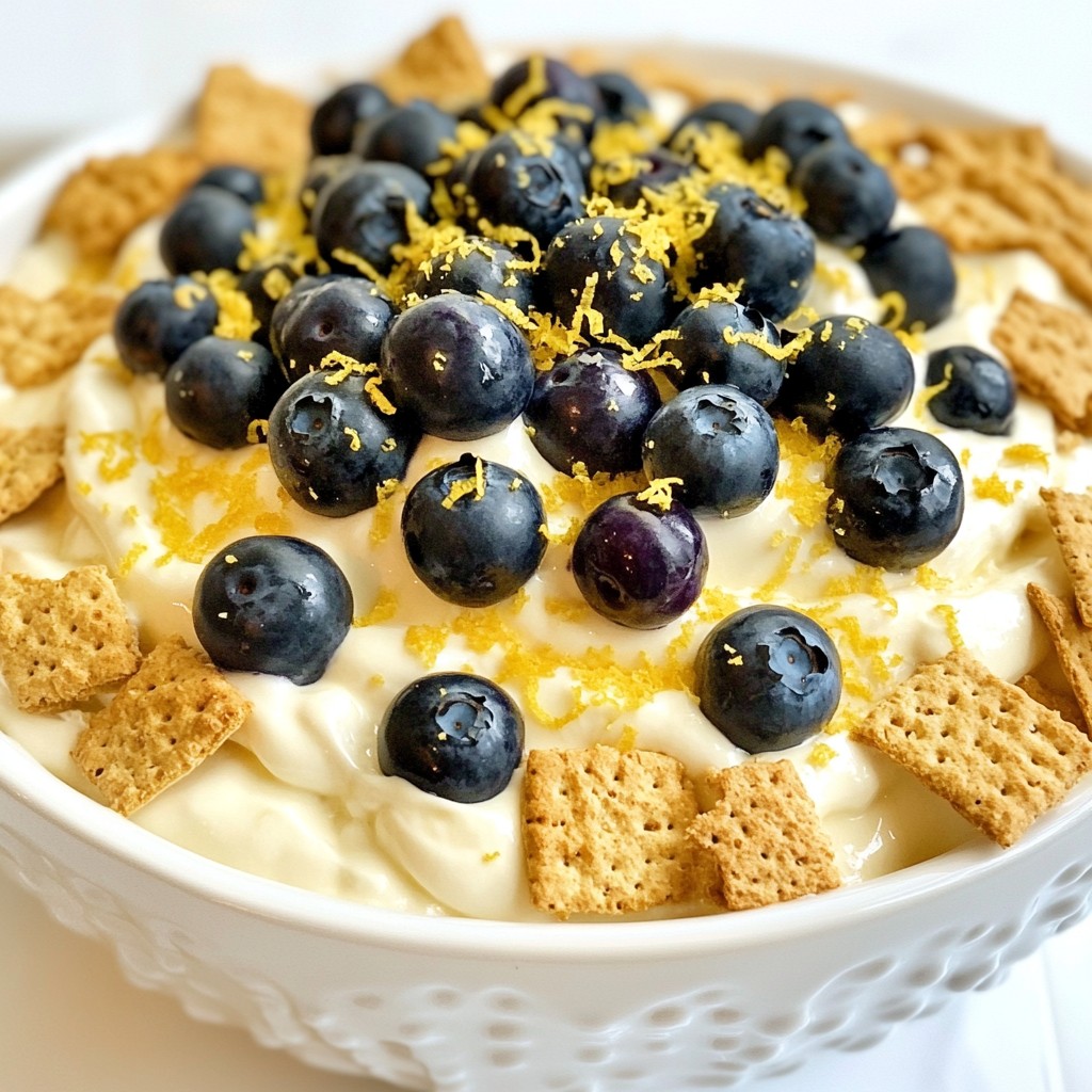 Lemon Blueberry Cheesecake Dip Perfect for Parties