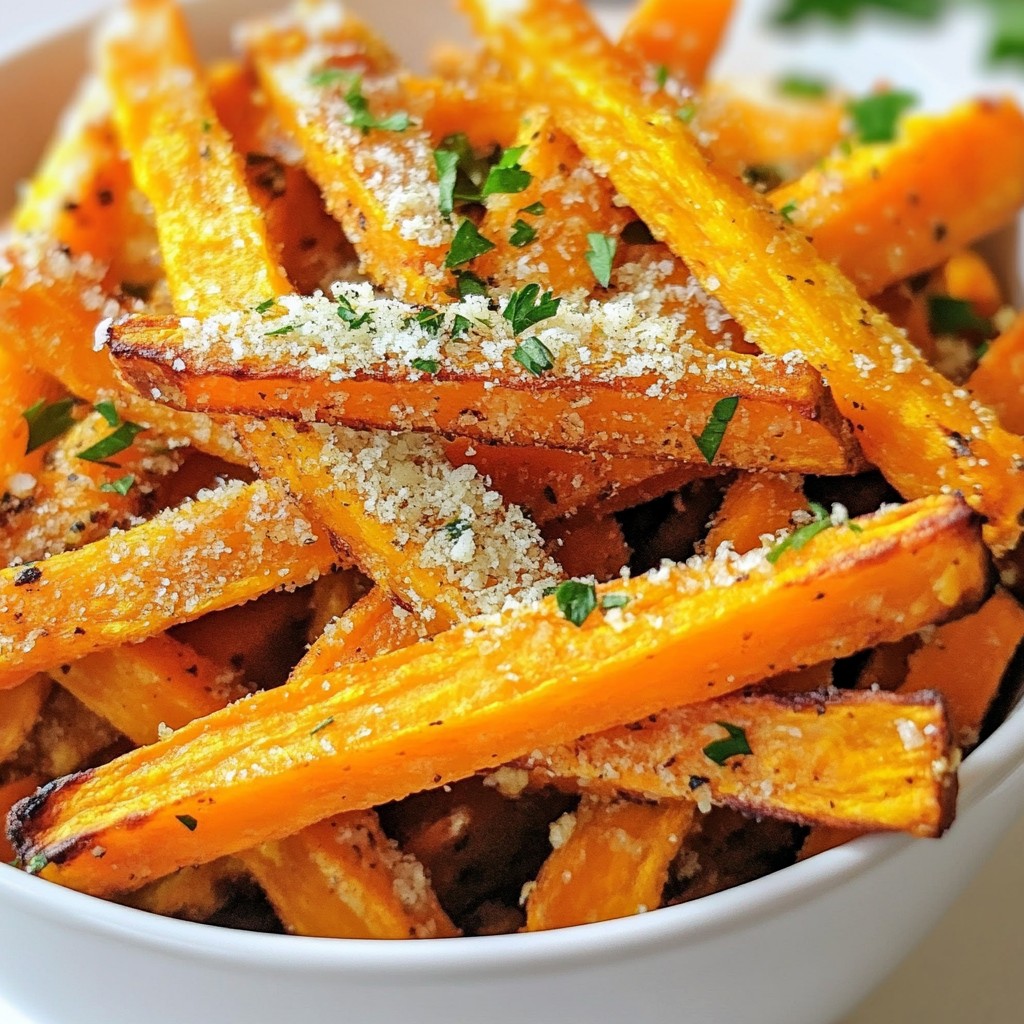 Garlic Parmesan Sweet Potato Fries Delightful Recipe