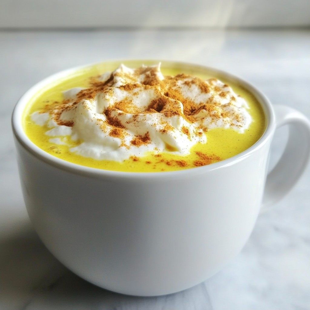 Turmeric Golden Milk Latte Creamy and Cozy Beverage