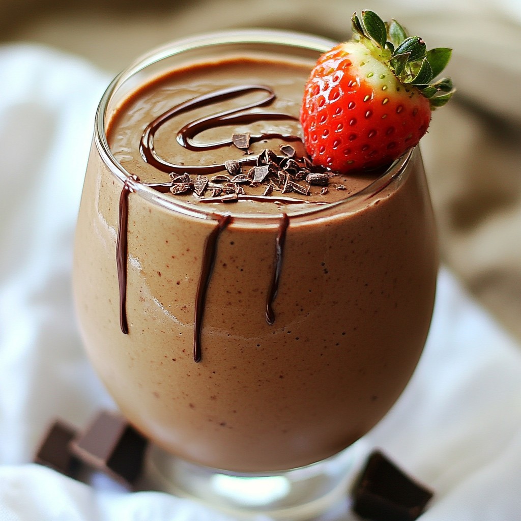 Chocolate Covered Strawberry Smoothie Delightful Treat