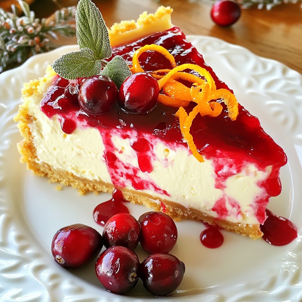 Cranberry Orange Cheesecake Delightful Holiday Treat