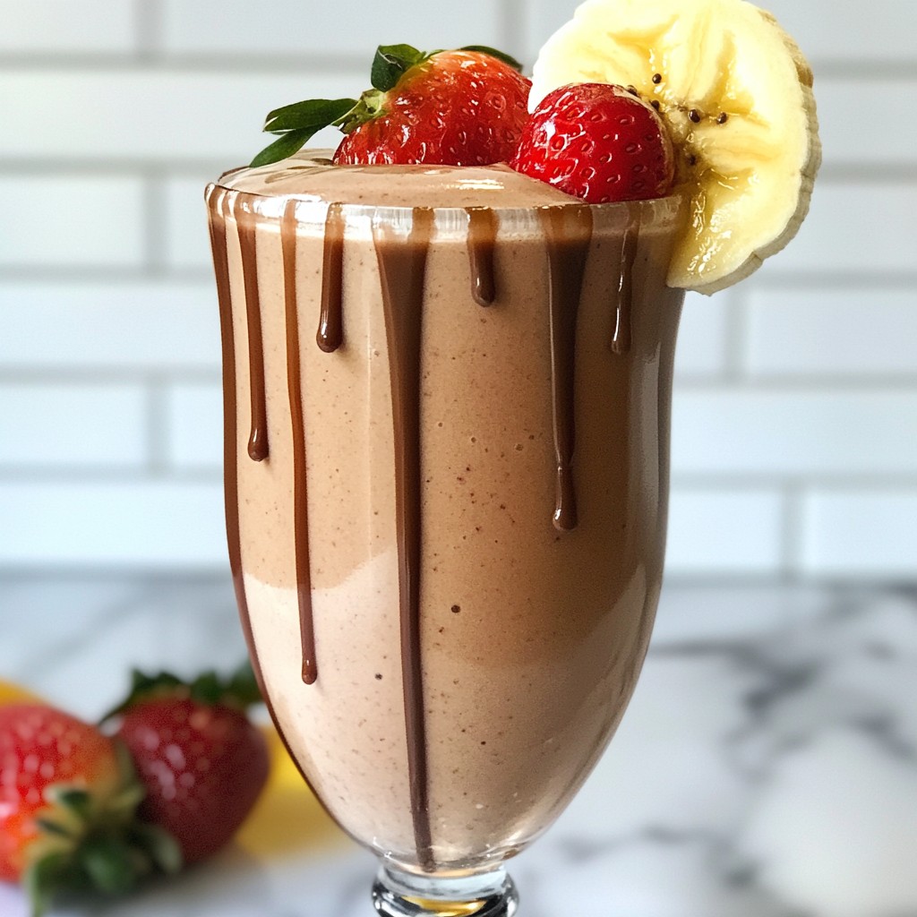 Chocolate Strawberry Protein Shake Creamy and Healthy
