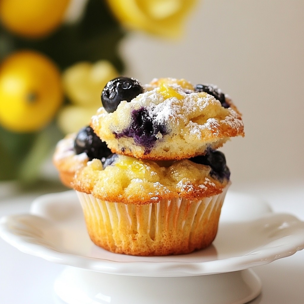 Blueberry Lemon Yogurt Muffins Tasty Morning Treat