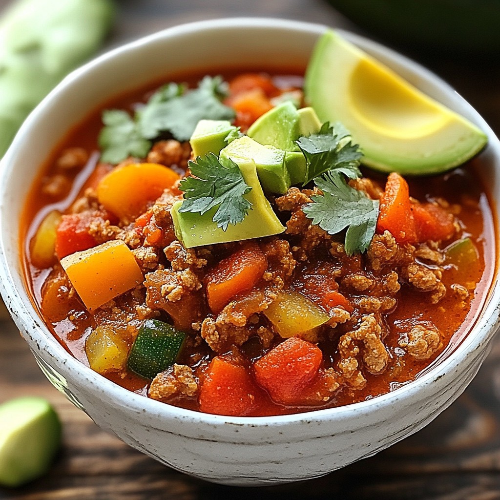 Veggie Loaded Turkey Chili Hearty and Flavorful Dish