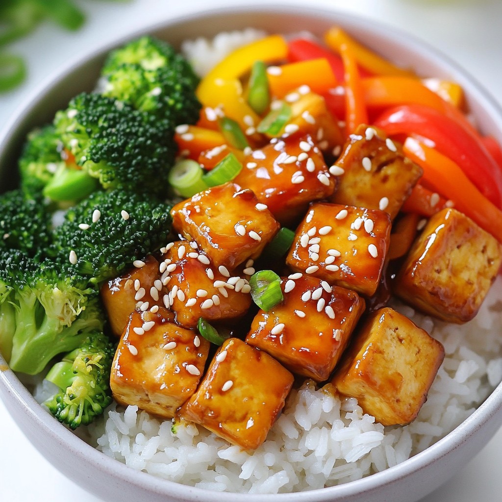 Teriyaki Tofu Rice Bowls Simple and Nutritious Meal