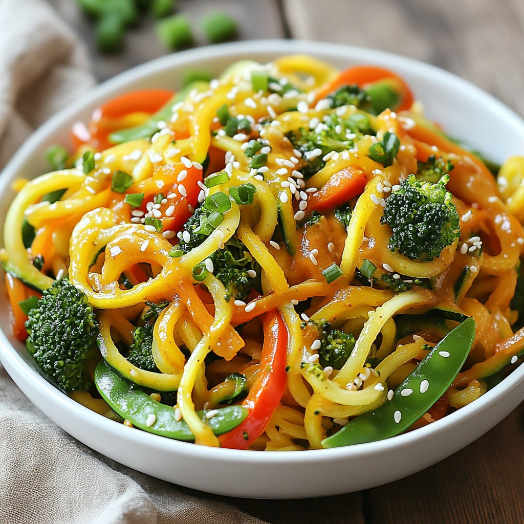 Spicy Peanut Zoodle Stir-Fry Tasty and Quick Recipe