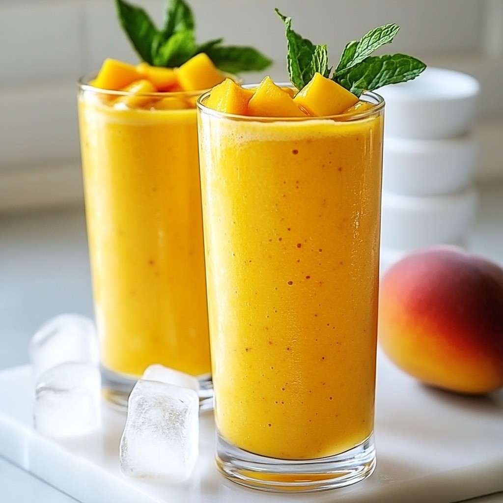 Peach Mango Smoothie Refreshing and Simple Recipe