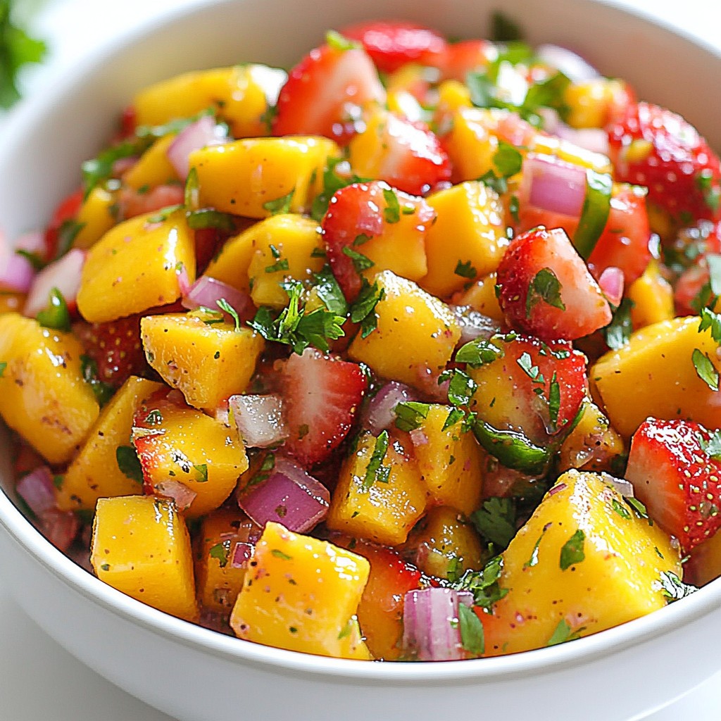 Strawberry Mango Fruit Salsa Fresh and Flavorful Treat