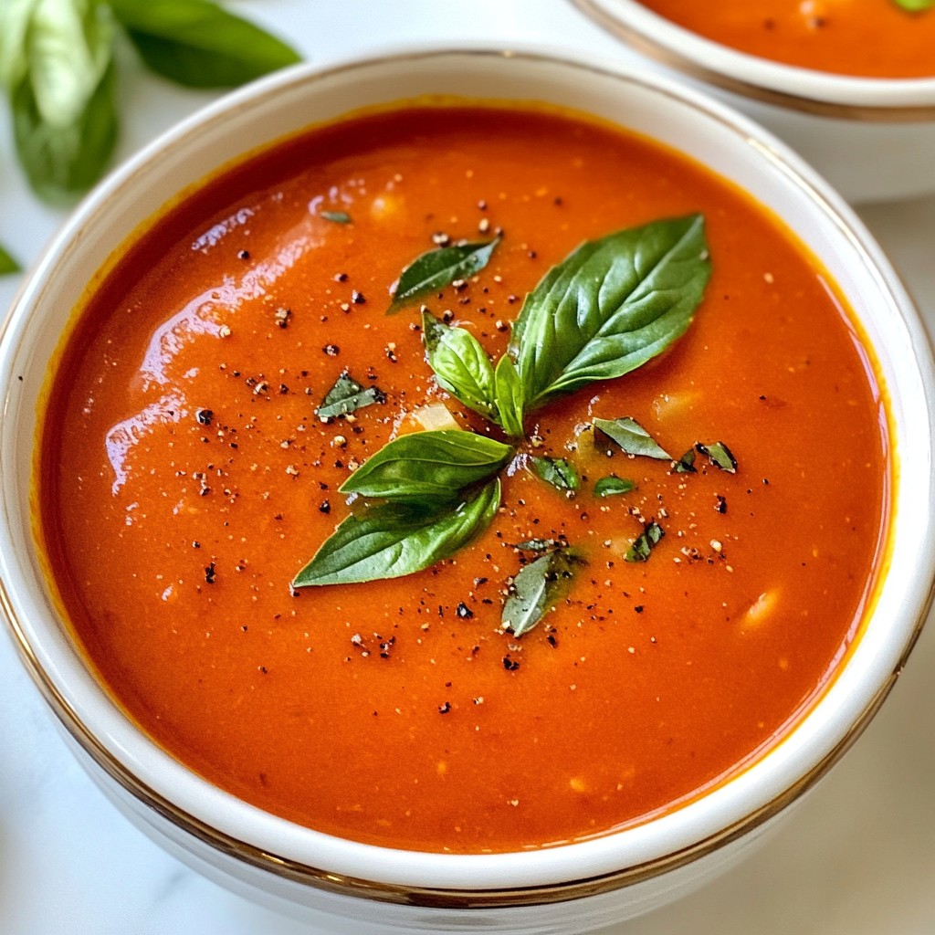Roasted Garlic Tomato Soup Flavorful and Cozy Recipe