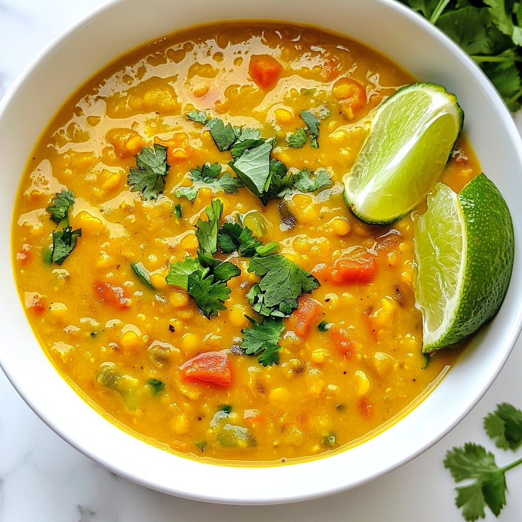 Coconut Curry Lentil Soup Flavorful and Nourishing Bowl