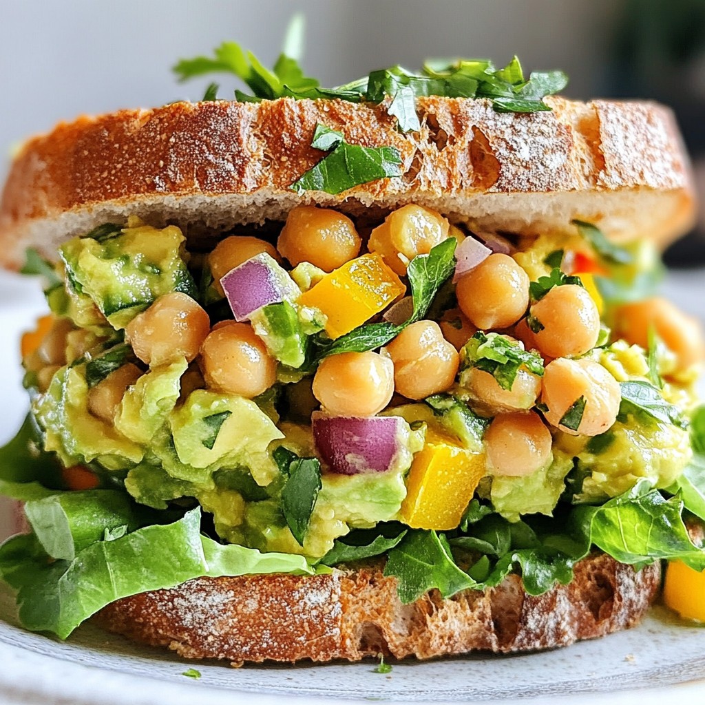 Chickpea Avocado Salad Sandwich Flavorful and Fresh