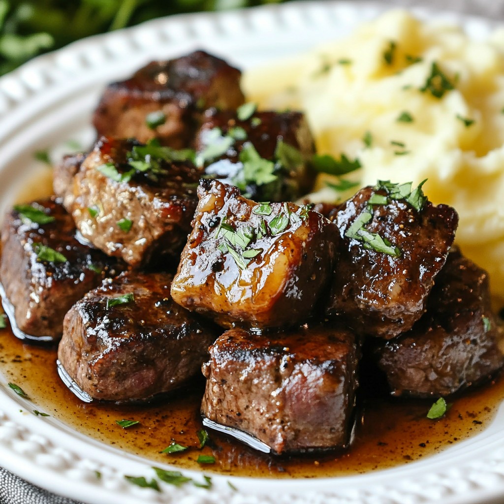 Balsamic Glazed Steak Tips Flavorful Dinner Delight