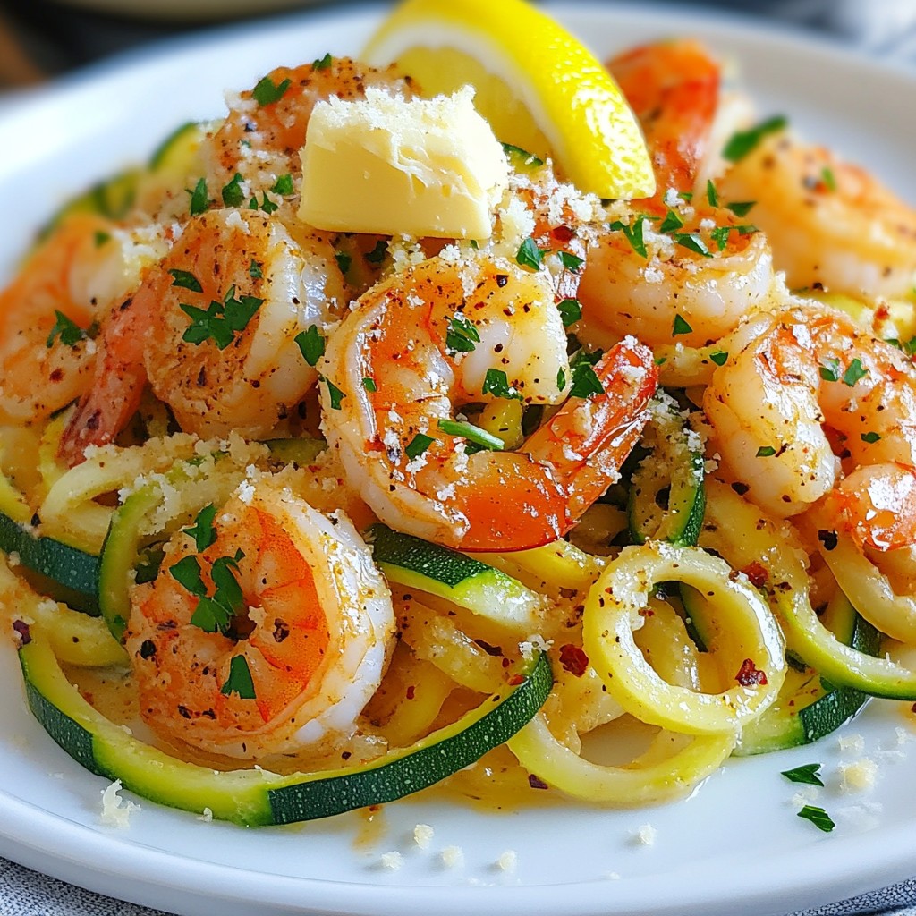 Savory Shrimp Scampi Zoodles Quick and Easy Recipe