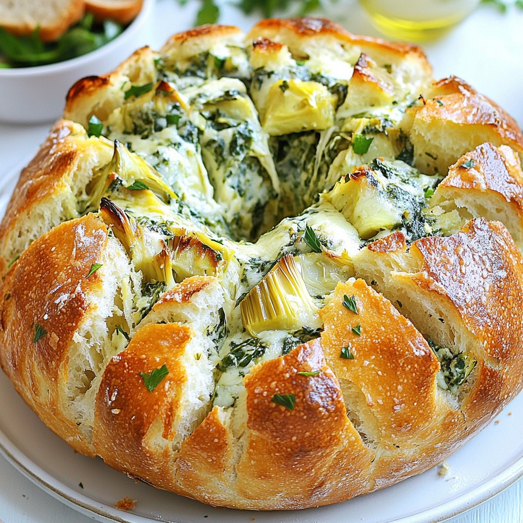 Spinach Artichoke Dip Stuffed Bread Delightful Treat