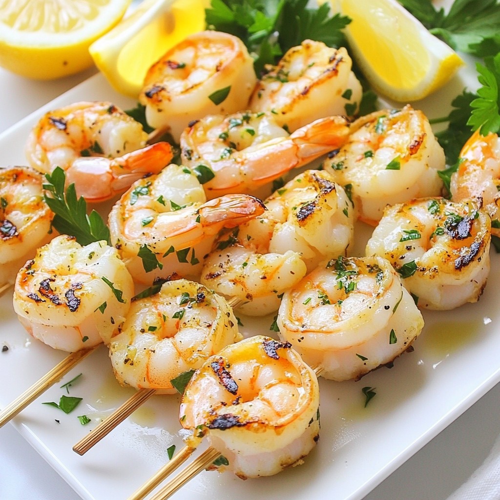 Lemon Herb Grilled Shrimp Skewers Easy and Delicious