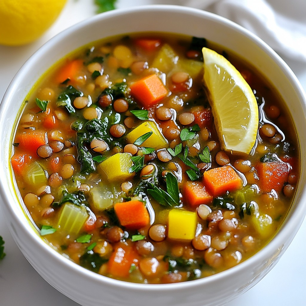 Mediterranean Lentil Soup Flavorful and Hearty Meal