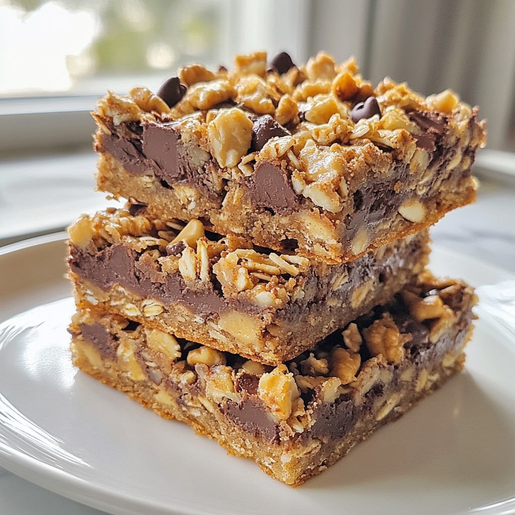 Chocolate Chip Oatmeal Bars Soft and Chewy Treat