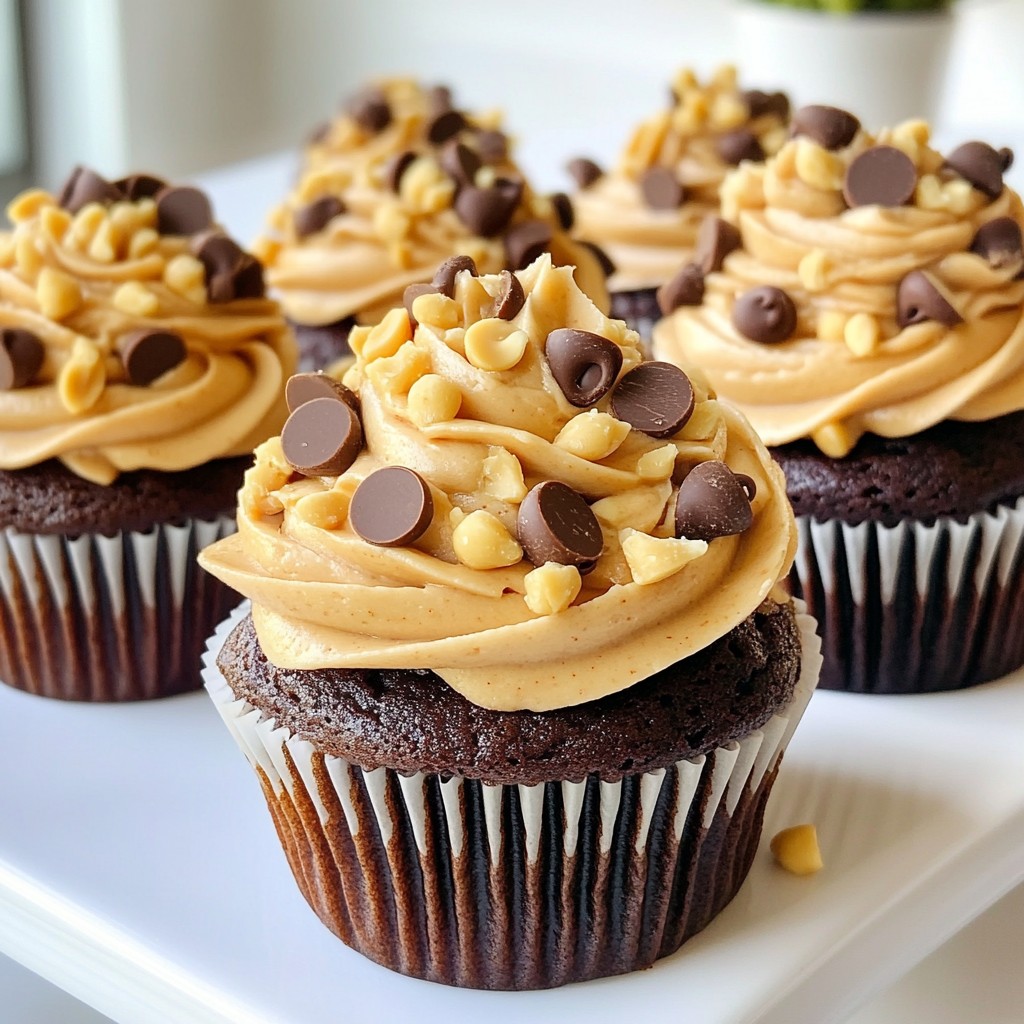 Chocolate Peanut Butter Cupcakes Irresistible Delight