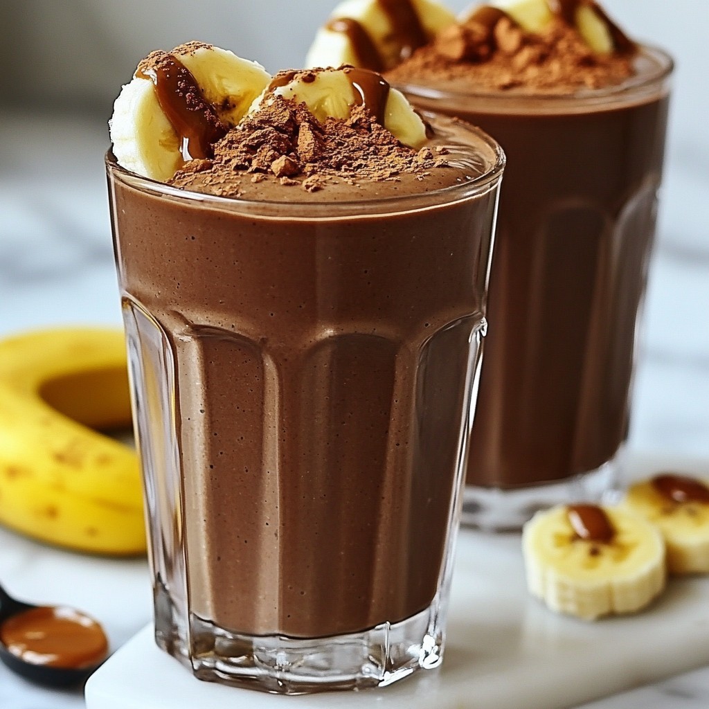 Chocolate Peanut Butter Banana Smoothie Recipe Delight