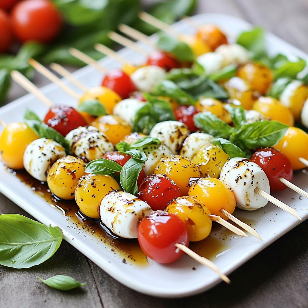 Caprese Skewers with Balsamic Drizzle Tasty and Fresh