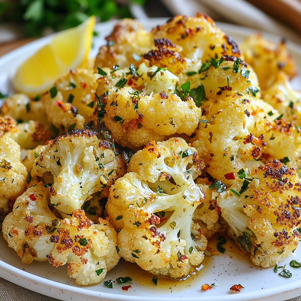Garlic Herb Roasted Cauliflower Flavorful Vegetable Delight