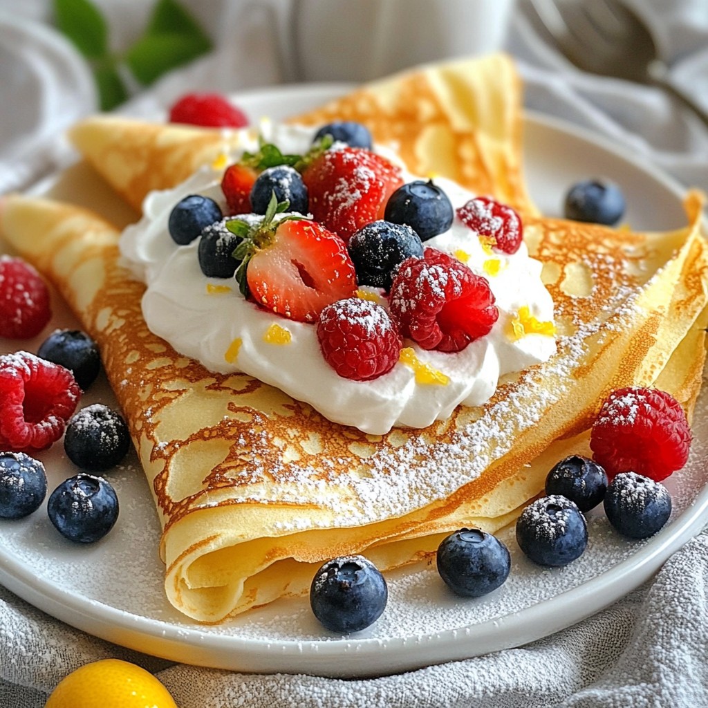Berries and Cream Crepes Delightful Simple Treat